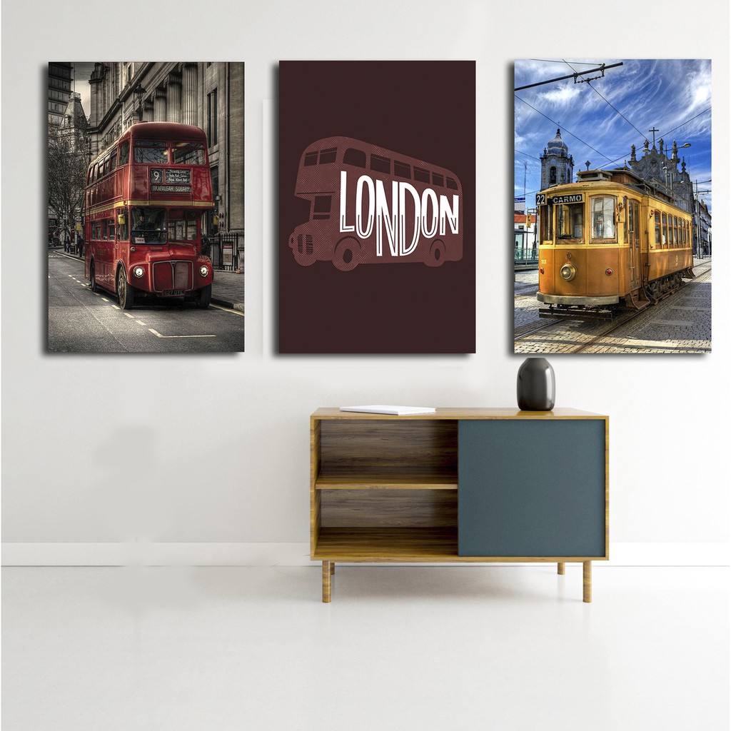 HIASAN DINDING 20X30 LONDON VINTAGE KAMAR DEKORASI RUMAH WALL DECOR RUANG TAMU LONDON VINTAGE