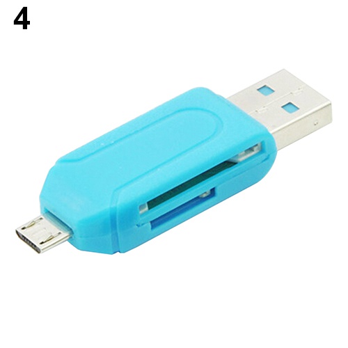 2 in 1 Card Reader OTG Micro USB TF SD Card Universal Untuk PC Phone