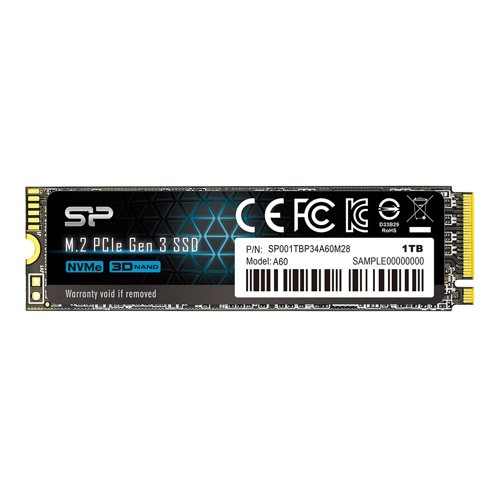 SILICON POWER SSD A60 - 1TB P34A60 PCIe NVMe Gen3x4