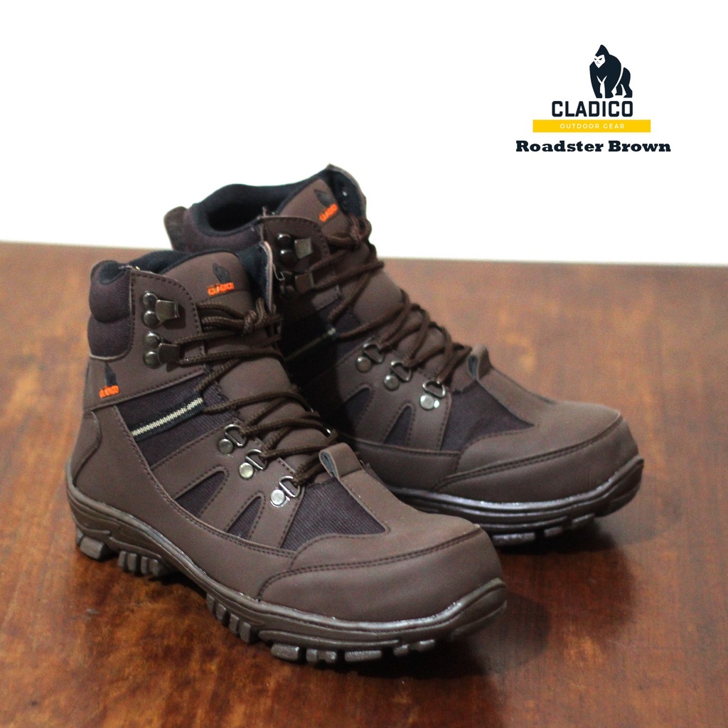 Sepatu Safety Ujung Besi Boots Safety hiking tracking Pria Cladico Roadster Tinggi