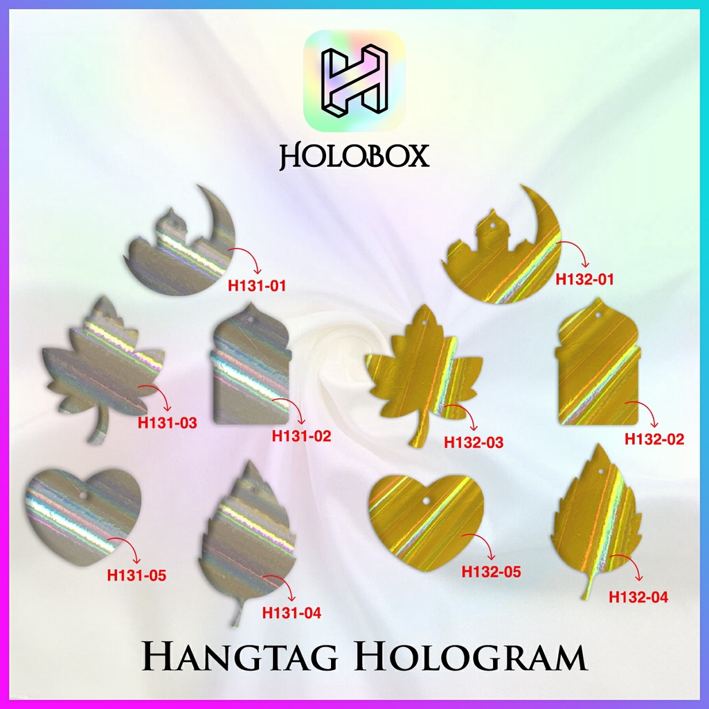 

hangtag hologram/hangtag murah/hangtag polos/aksesoris box/H131/H132