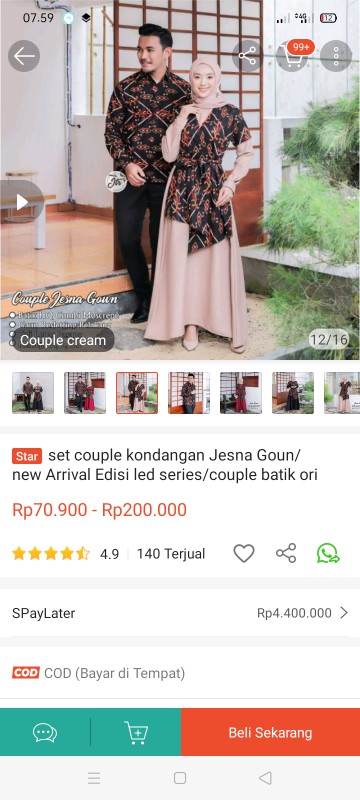 Set Couple Kondangan Jesna Goun/new Arrival Edisi Led Series/couple Batik Ori Seragam Keluarga