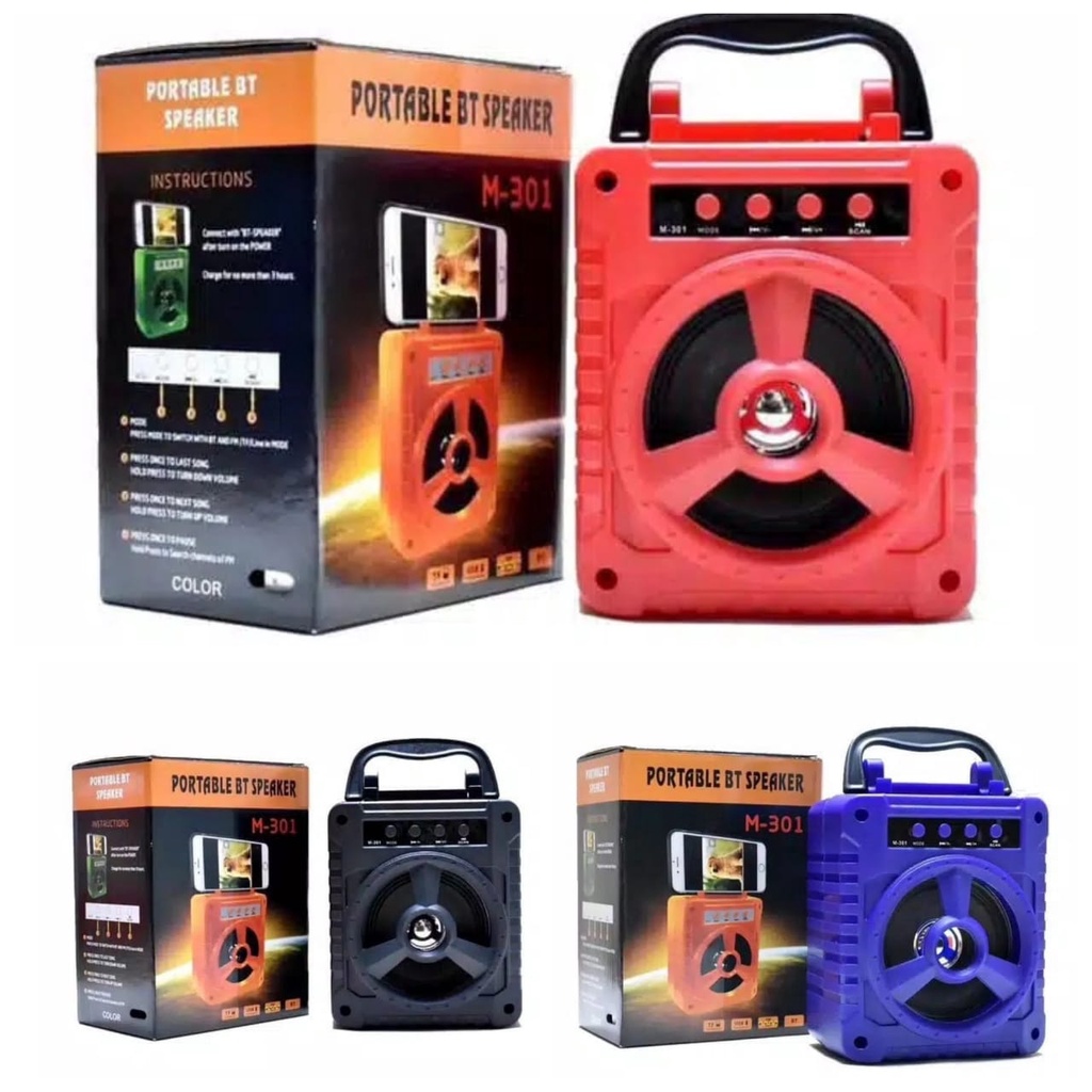 Speaker Bluetooth Portable Dessign M408 M301 RS 311 RS311 Super Bass Mantap Speaker Besar