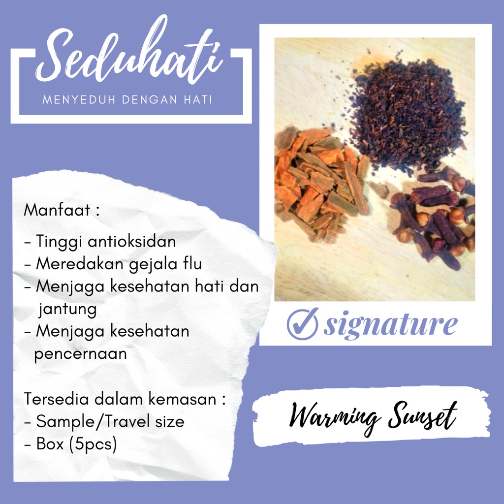 

Seduhati Signature Tea Blend Premium Warming Sunset - Black Tea, Cinnamon and Clove