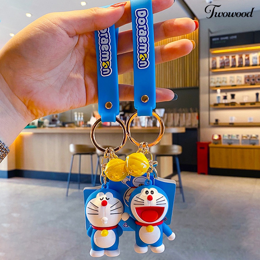 Twowood Gantungan Kunci Mobil / Tas Desain Karakter Kartun Doraemon 3D