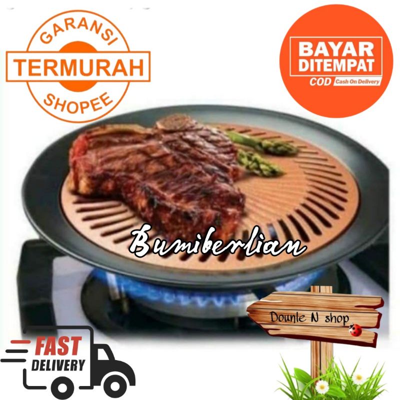 Smokeless Barbeque Grill  32 cm Pemanggang Daging Anti Lengket