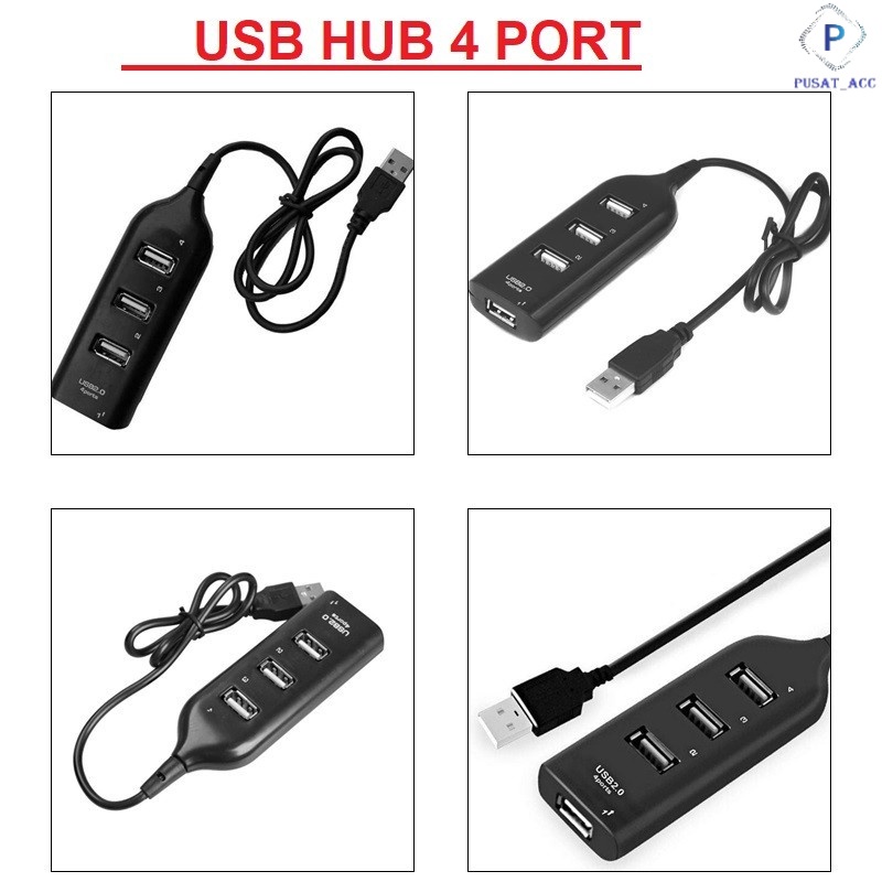 LH13 - Colokan Hub 4 USB / 4 USB HUB Kabel 15 cm