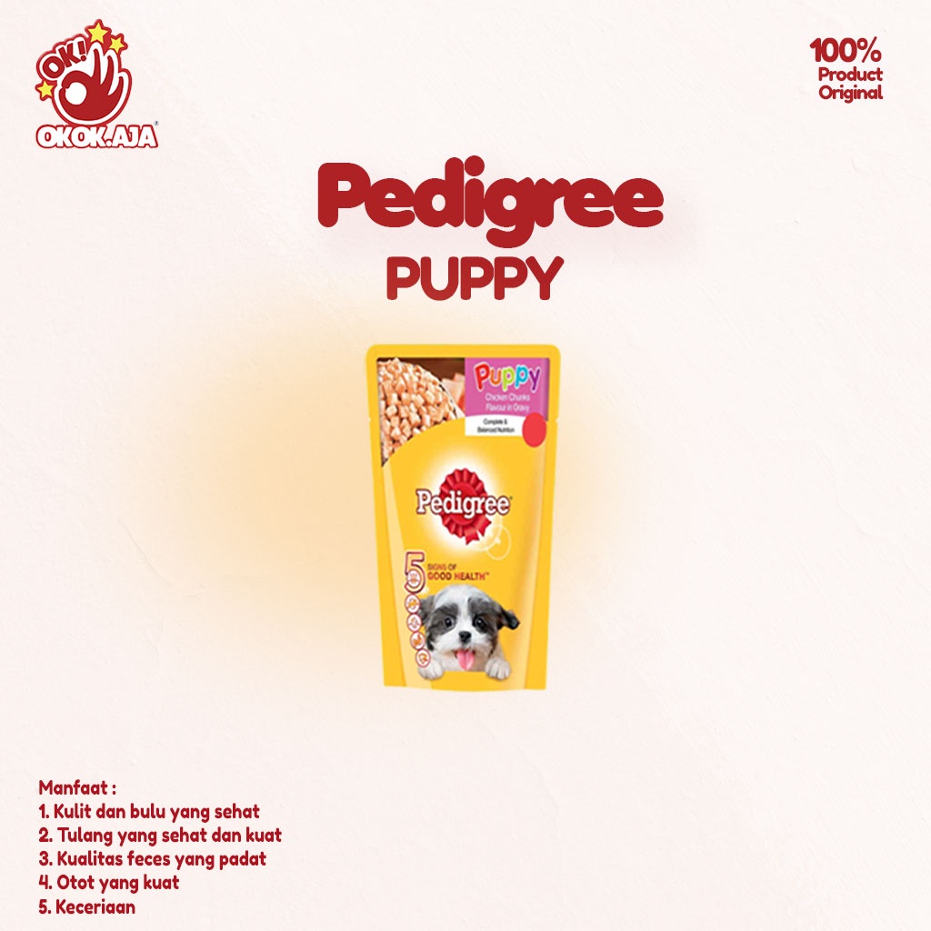 Makanan Anjing basah premium PEDIGREE pouch 130gr - Dogfood sachet murah