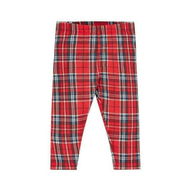 Legging Red Tartan  Checkered Original Celana  Leggings 