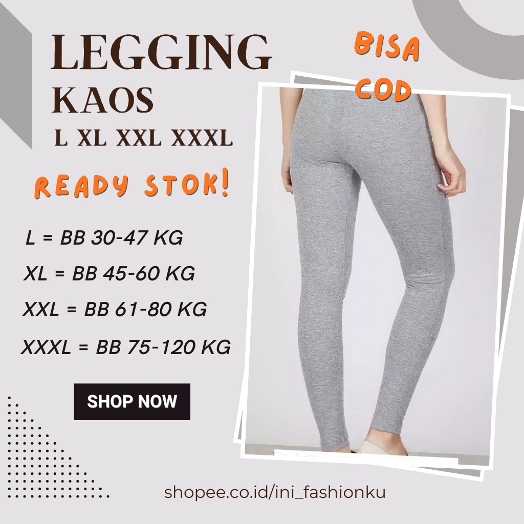 ( BISA COD ) LEJING KAOS TEBAL WANITA UKURAN ANAK &amp; DEWASA  LENGKAP L XL XXL XXXL / LEGGING SOFT RAYON SUPER STRETCH / LEGING WANITA INF