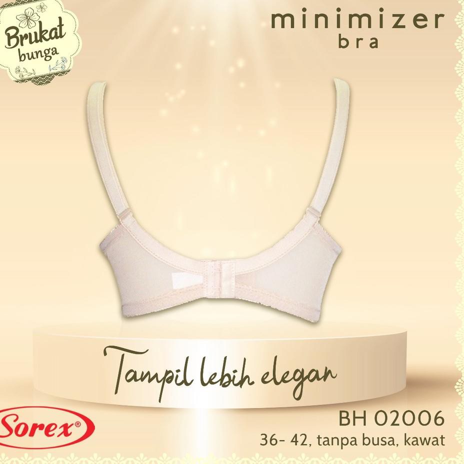 Sorex Bra Minimizer Tanpa Busa Berkawat Kait 2 setara Cup C BH 02006 Basic
