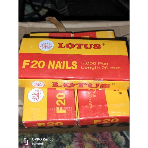 

Paku Tembak Lotus f20 Nails / paku staples tembak / paku staples / paku staples f20 / paku staples jok motor / paku steples angin / paku staples / staples tembak / paku kompresor angin / paku lotus / paku staples ukuran f20 / paku staples besar / paku i