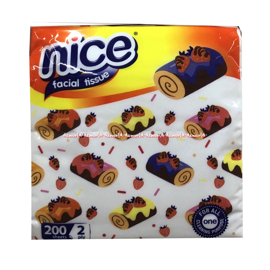 Nice Facial Tissue 200 sheets 2ply Tisu Wajah Kecil Nais Tisue Tissu