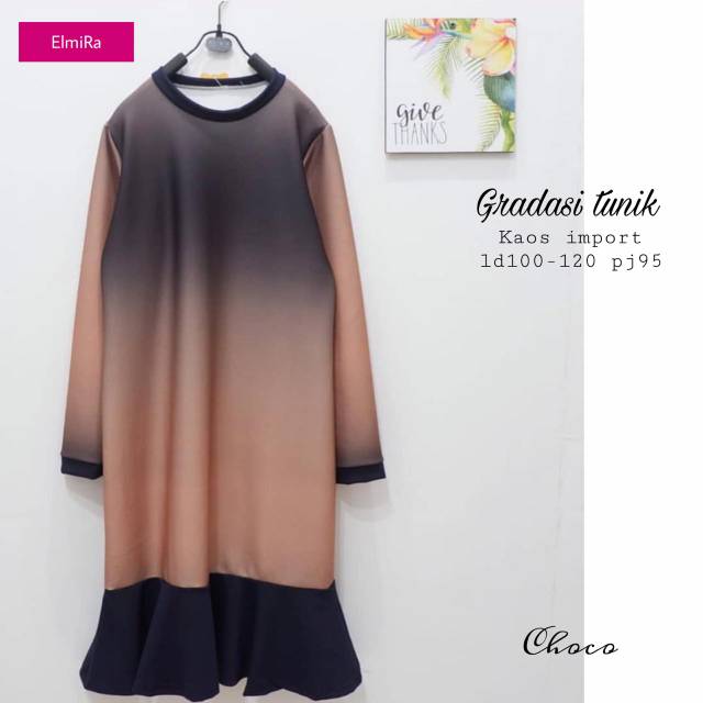 GRADASI TUNIK fit to L - XL bahan kaos import | ori solo