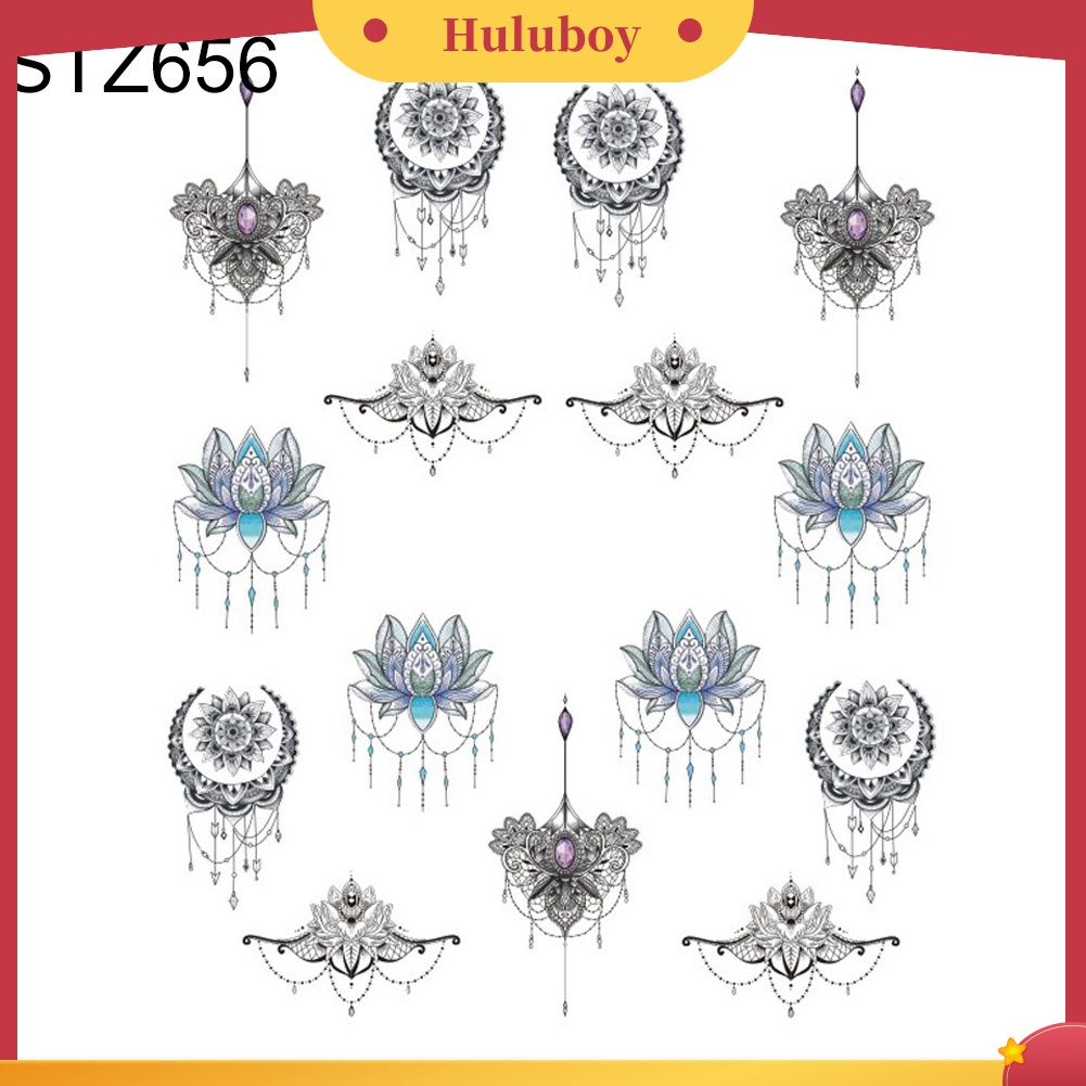 Huluboy Huluboy♡ Butterfly Stiker Decal Transfer Air Motif Kupu-Kupu / Kelopak Bunga Untuk Manicure