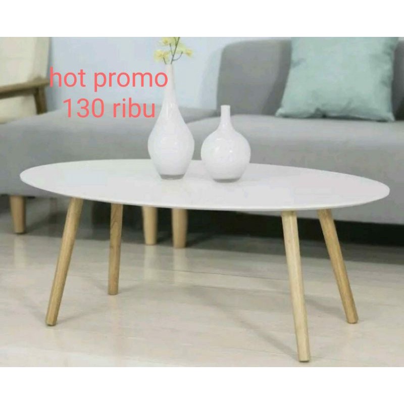 meja tamu oval minimalis/meja tamu minimalis