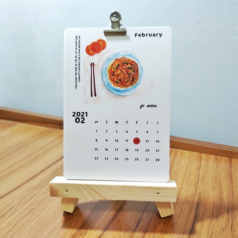 

Korean Aestethic Calendar 2021, Kado Gift Kalender Meja Estetik 2021. | Food Edition