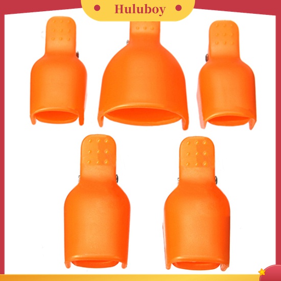 Huluboy Huluboy♡ 5pcs Klip Cap Soak Off Untuk Menghapus Kutek UV Gel