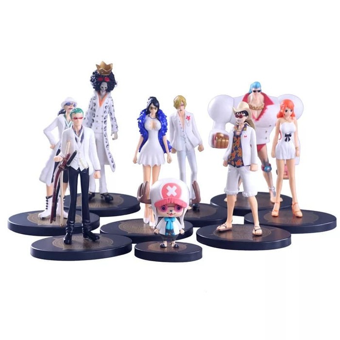 ITN - one piece film Gold White Casino Figure set 9