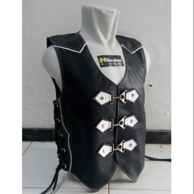 Rompi Bikers Koboy lis putih