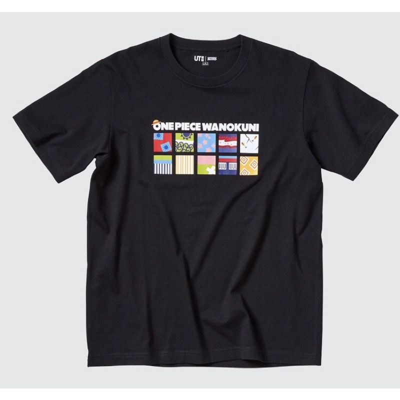 Black One Piece Wanokuni (Kaos Uniqlo x One Piece)