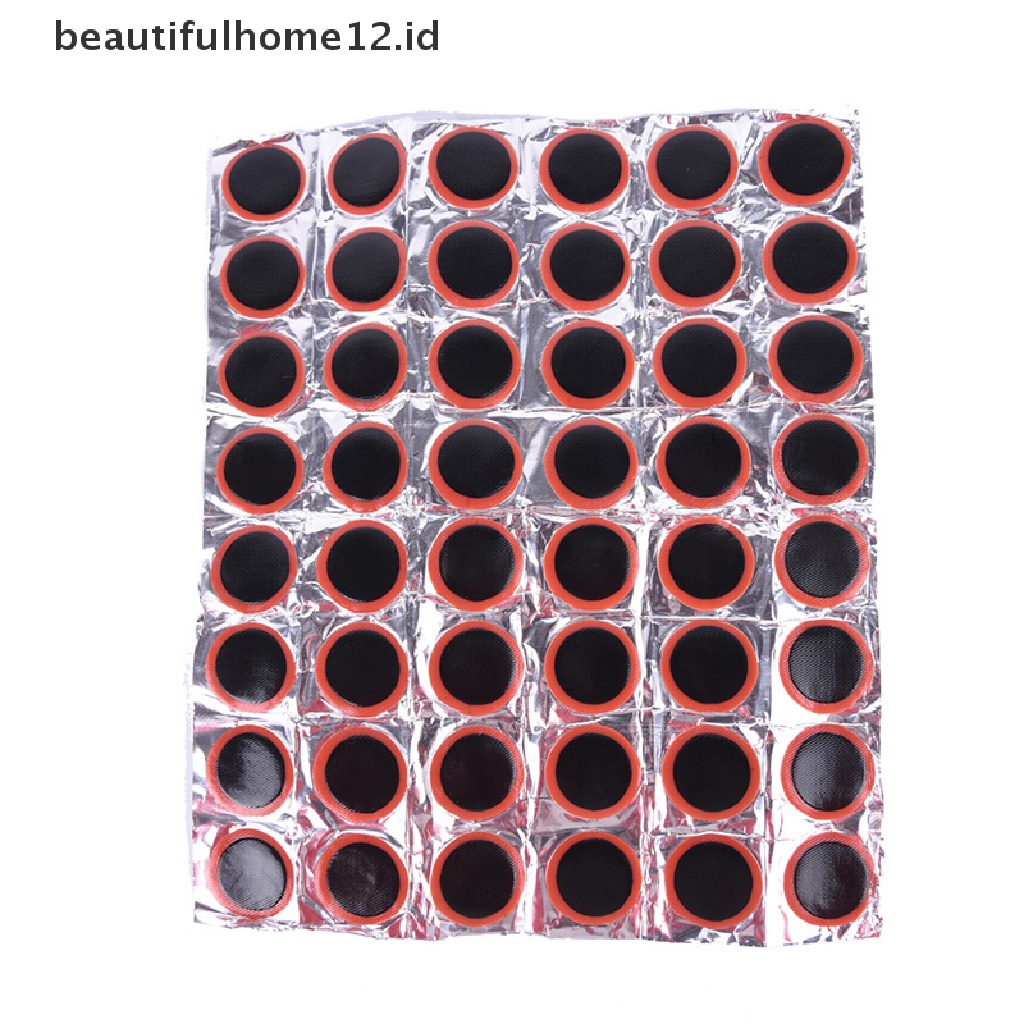 【beautifulhome12.id】 48Pcs 30mm Round Bicycle Tyre Puncture Patch Tyre Inner Tube Prick Repair Pad .