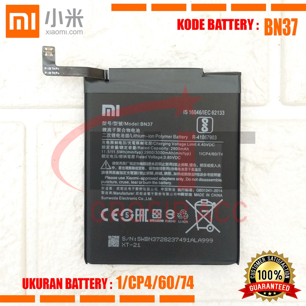 Baterai Battery Original Xiaomi Redmi 6 | BN37 | Redmi 6A