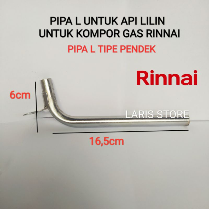 Pipa L Cerobong Untuk Api Lilin Kompor Gas Rinnai Leher Pendek