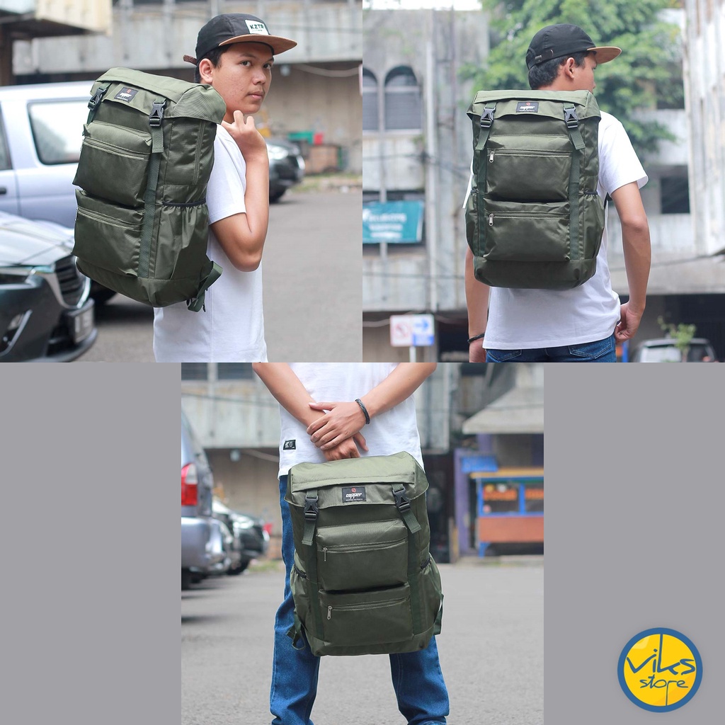 Tas Gunung Hiking Backpack Adventure Carrier 40L Semi Carrier - Tas Semi Keril Murah Original Kuat Ransel Traveling Backpacker