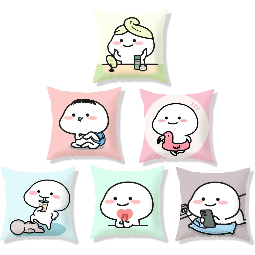 Bantal Quby Pentol 30x30 cm Part 1 #QB 001-010 / Bantal Imut , Lucu , Bantal Sofa, Bantal Custom