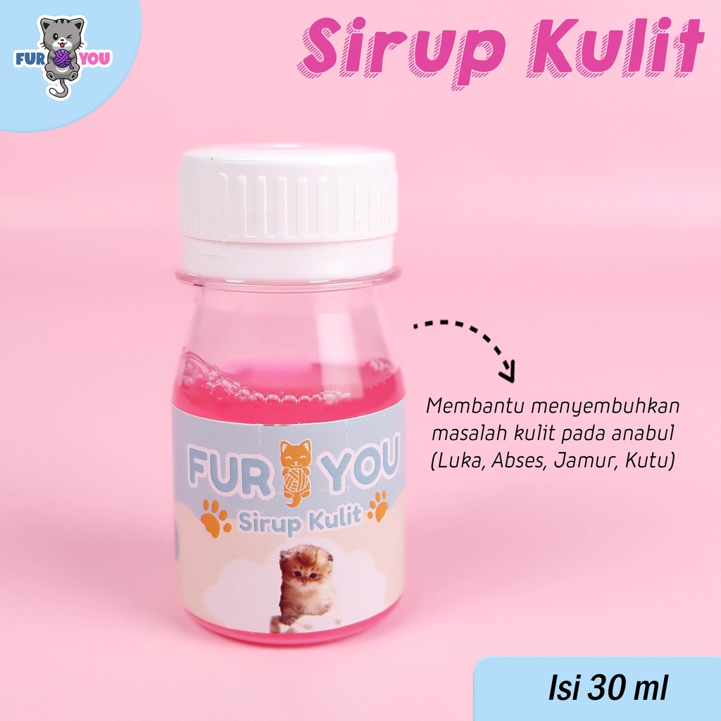 Sirup Kulit obat penyakit kulit kucing anabul abses borok bernanah jamur dan scabies