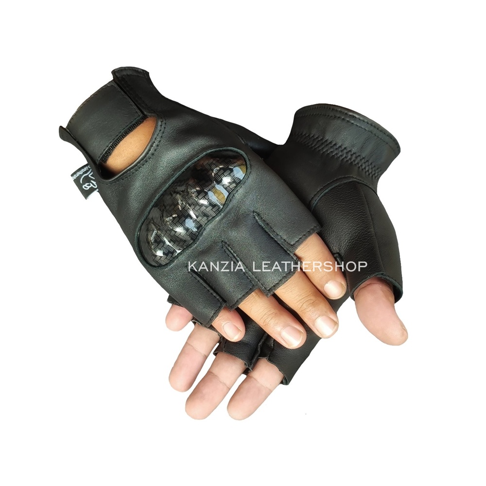 Sarung Tangan Motor Kulit Batok Protektor Leather Gloves