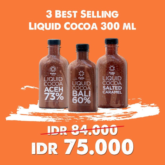 

(BISA COD) Pipiltin Cocoa Liquid Chocolate - Chocolate Package 3 Liquid