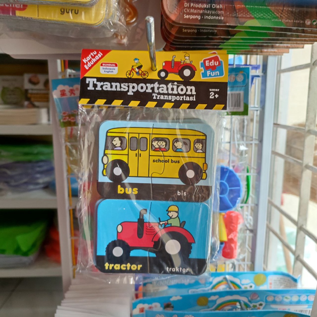 Jual Mainan Terapi Edufun Transportasi Puzzle Kendaraan Kartu Edukasi ...