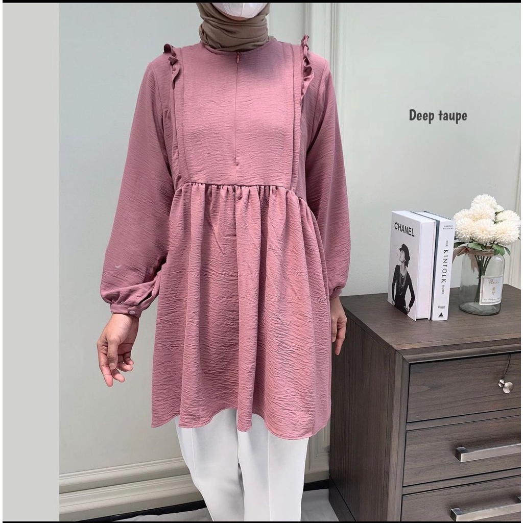 (MSB) TUNIK FRISKA BLOUSE ATASAN WANITA AIRFLOW CRINCLE