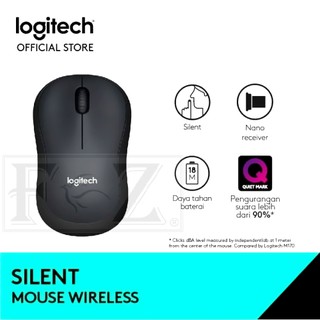 MOUSE LOGITECH M220 Silent Wireless Silent Click (Tanpa