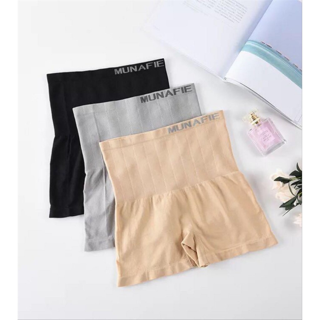 Munafie High Waist Boxer Celana Korset Munafie Pinggang Tinggi Pengecil Perut