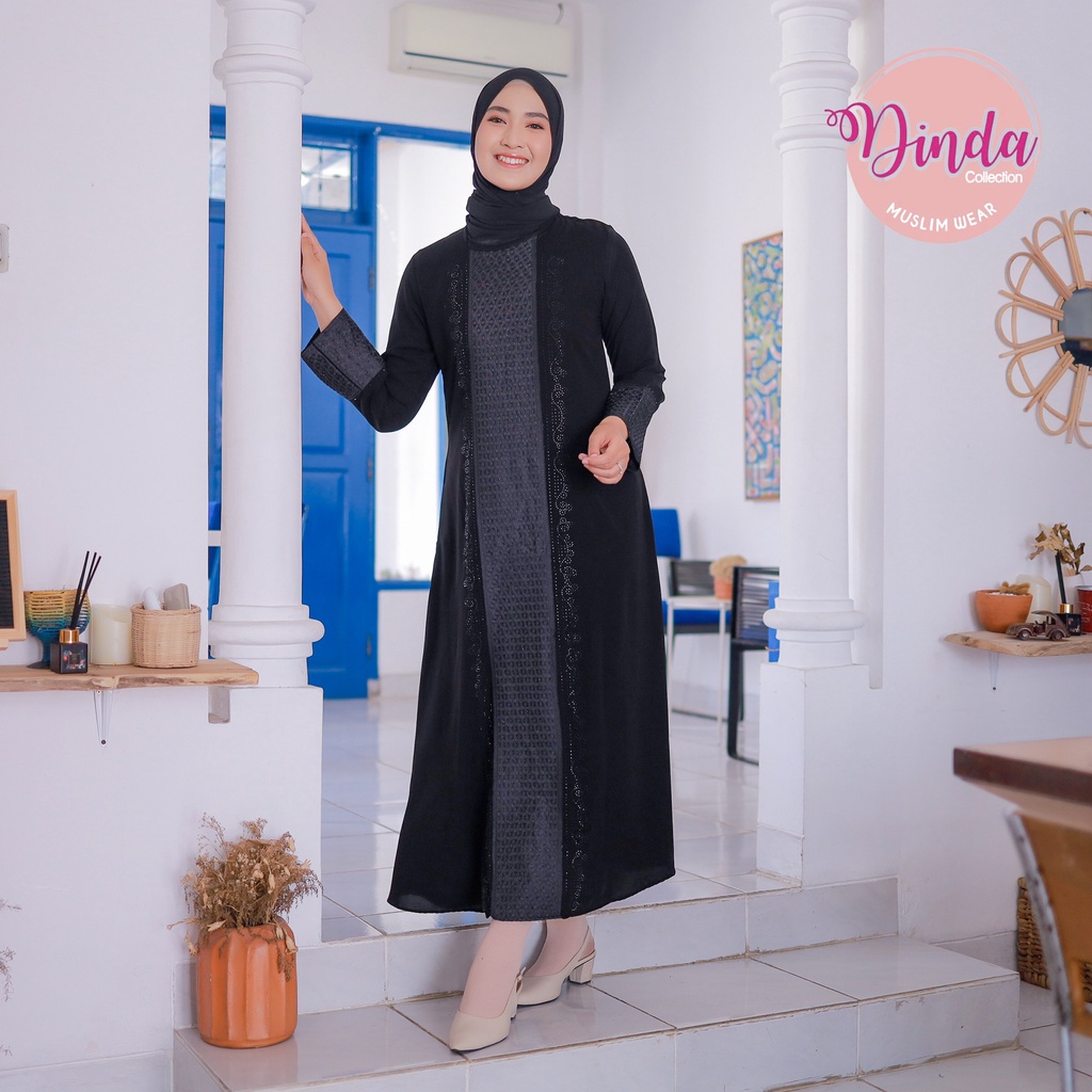 DINDA Gamis Abaya | Gamis Wanita | Gamis Hitam | Gamis Turkey | Abaya Turkey | Gamis Arab | Gamis Br