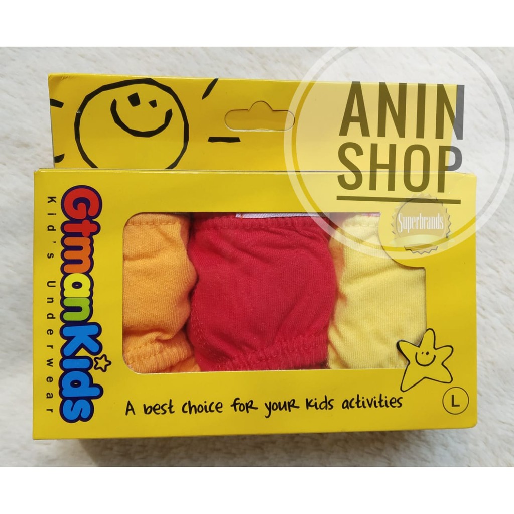 [ Isi 3] GT MAN KIDS KUNING | Celana Dalam Gt Man Kids | CD Anak | PAKAIAN DALAM ANAK