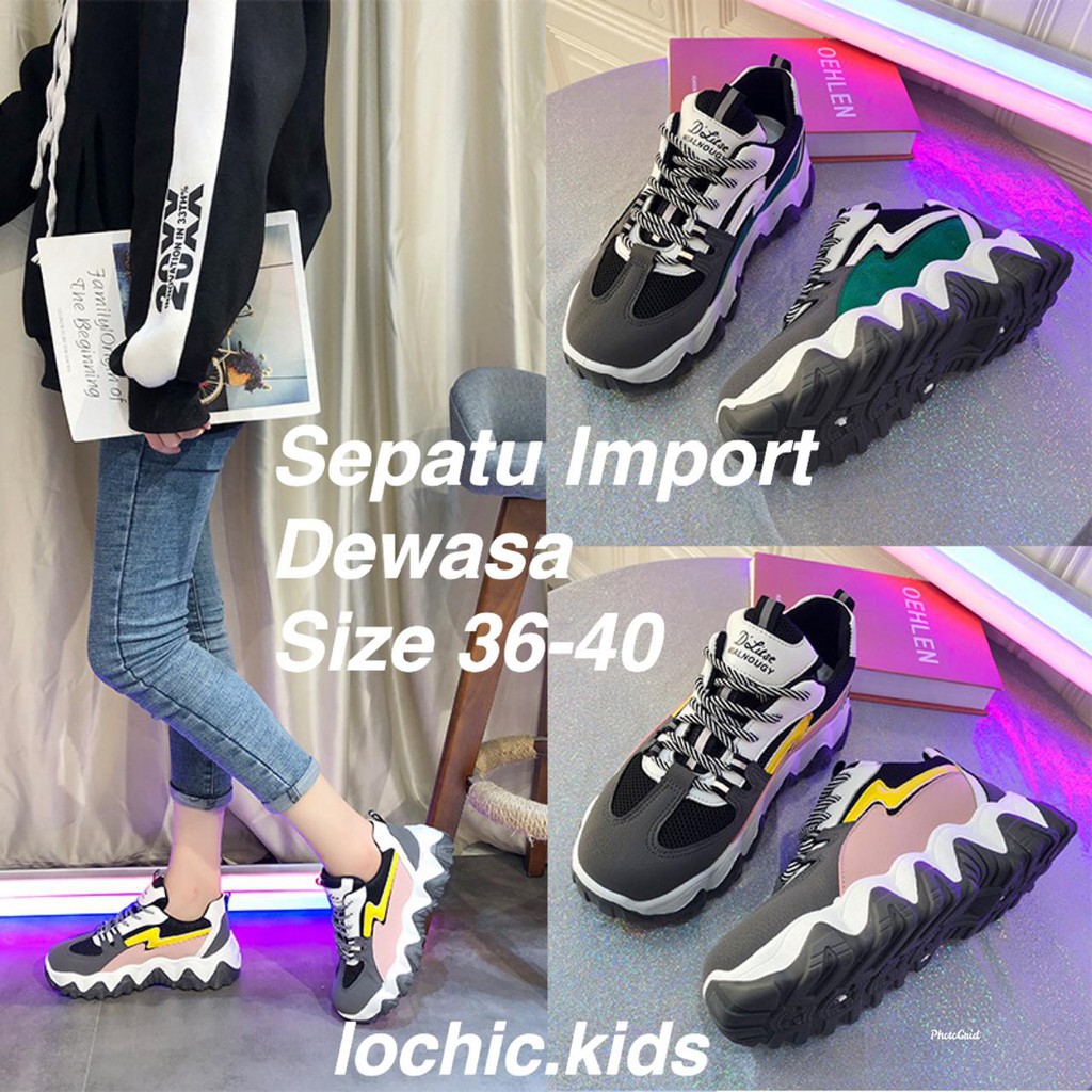 (LOLI-JKT) D-06 SEPATU DEWASA SPORT  36-40 (lochic)