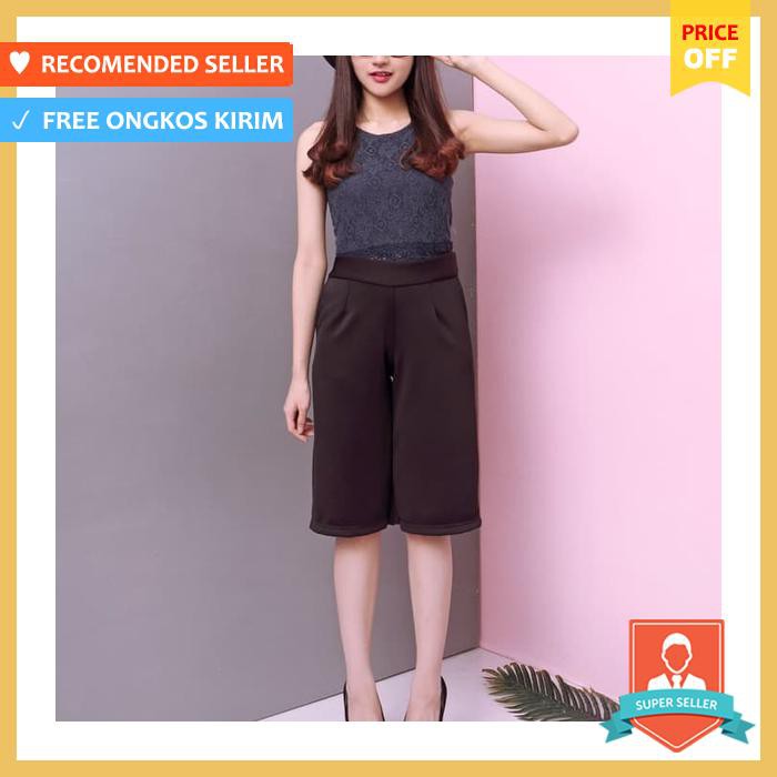 Bp01 Fashion Bawahan Celana Kulot Pendek Wanita Maroon