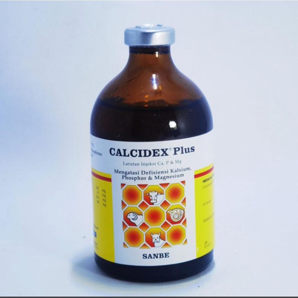 CALCIDEX PLUS 100 ml - Merk Sanbe - Atasi Defisiensi Phosphor, Kalsium, Magnesium Hewan
