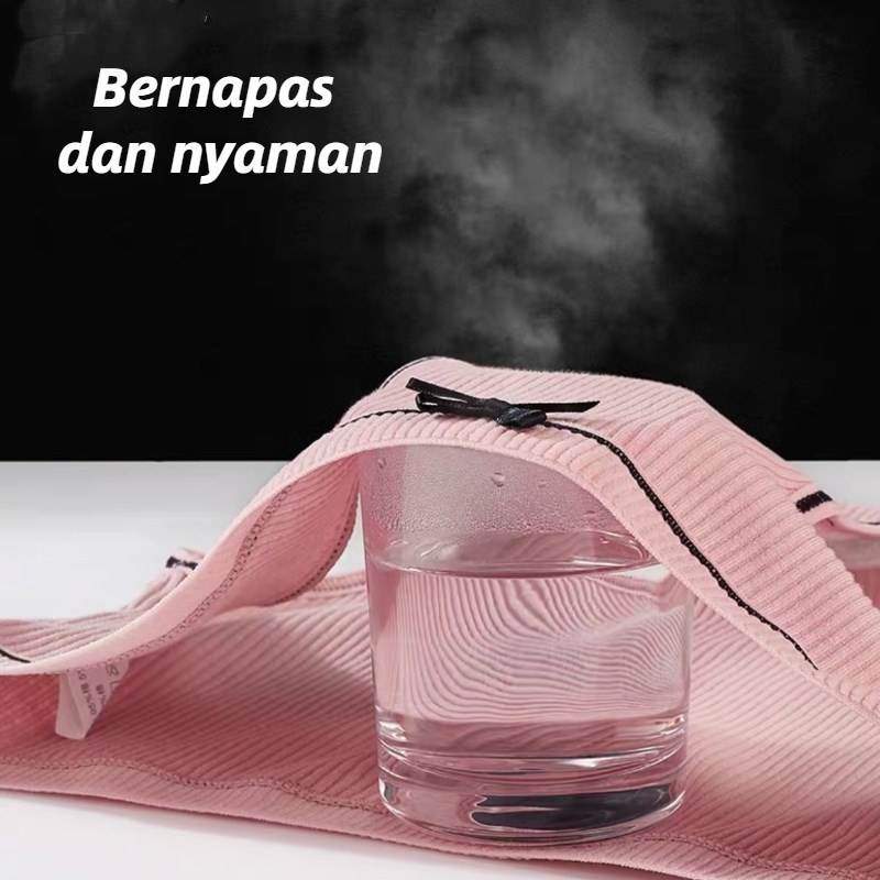 3SP | UW32 Celana Dalam Remaja Wanita Garis Polos Pita List Hitam Fashion Korea Import-6