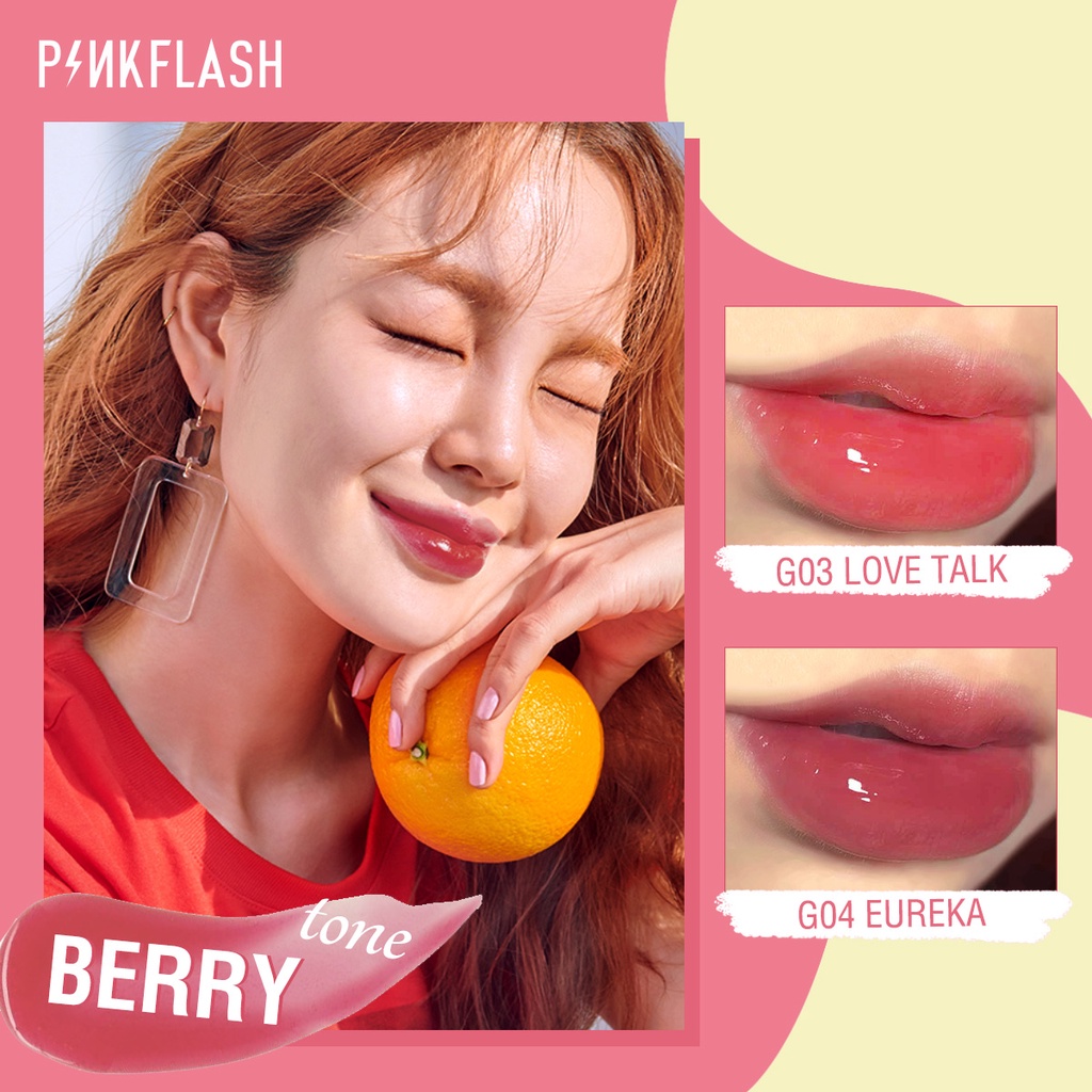 BFM005 PINKFLASH Lasting Glossy LipGloss Waterproof Perawatan Bibir Pelembab OhMyGloss Lip moisturizer