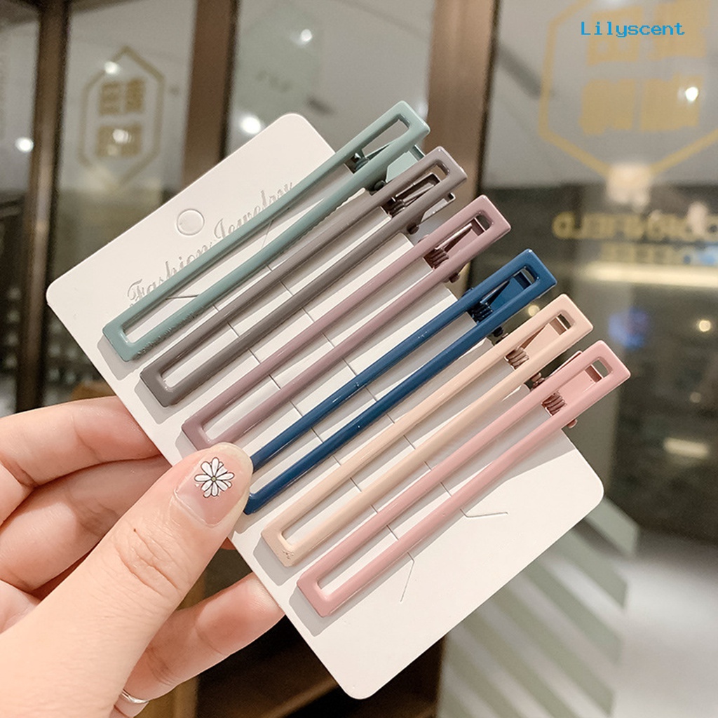 Ls 6Pcs / Set Jepit Rambut Bentuk Gelombang Flexible Warna Campur Untuk Wanita