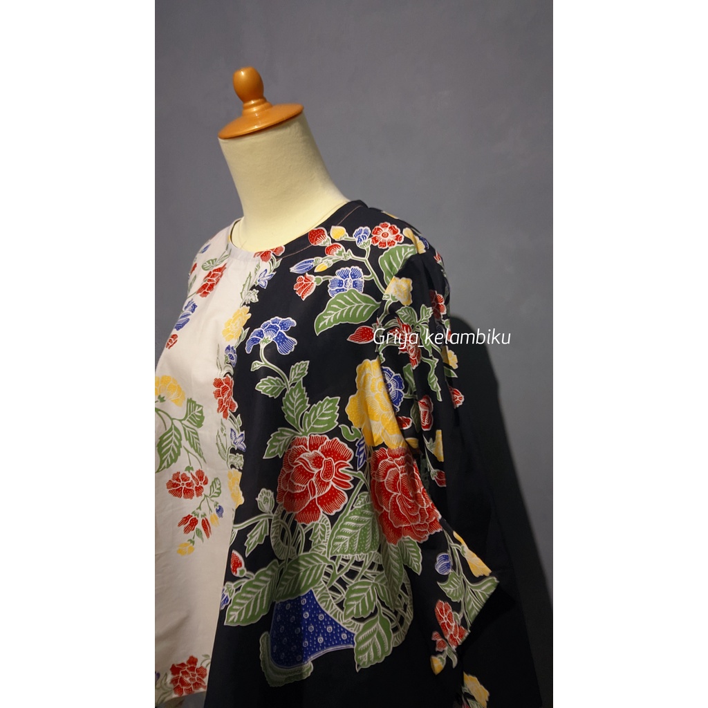 Blouse Wanita Korea Kekinian Motif Bunga Blouse Remaja Terkini ( Blouse Batik Original Solo )-4