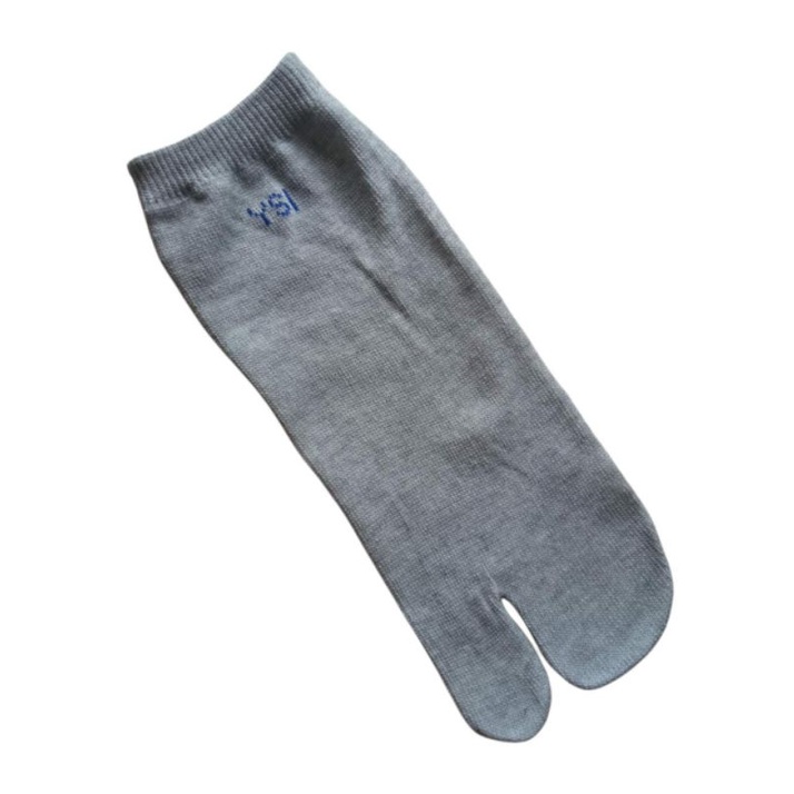 Kaos kaki pendek jempol semata kaki-Abu muda logo ysi