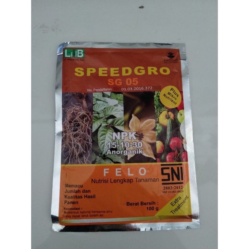 Speed Gro SG 05 NPK (15-10-30) untuk tanaman Aglonema, Anggrek dan buah2 an 100ml