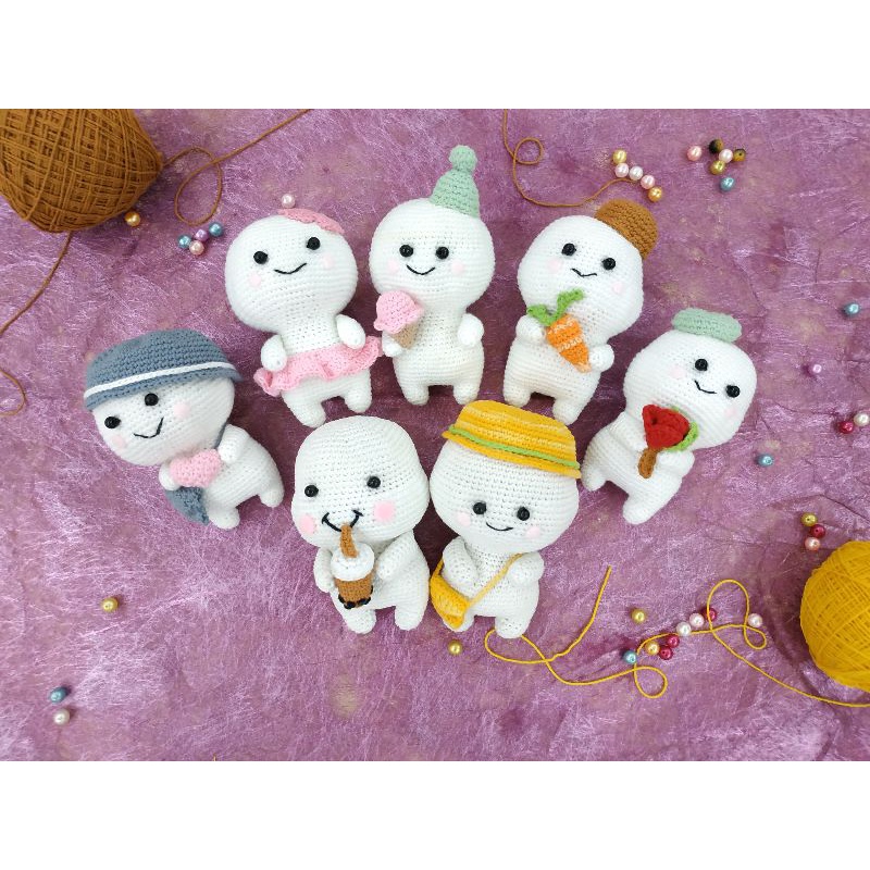 Boneka Rajut - Boneka Rajut Pentol - Boneka Rajut Quby