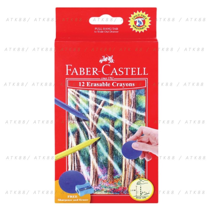 

PASTEL-DRY-OIL- ERASABLE CRAYON 12 WARNA FABER CASTELL ( CRAYON BISA DIHAPUS ) -OIL-DRY-PASTEL.